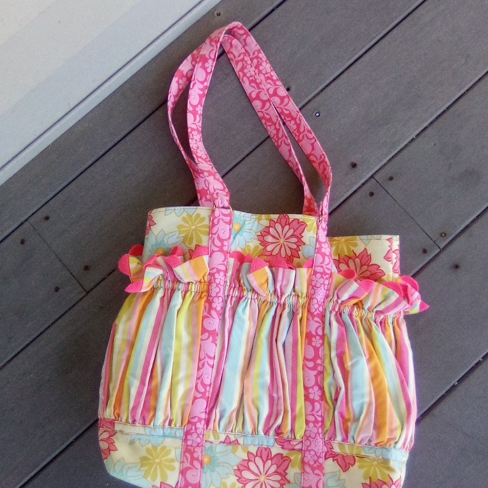 Vibrant Floral Pink Tote Bag - Picture 8 of 8